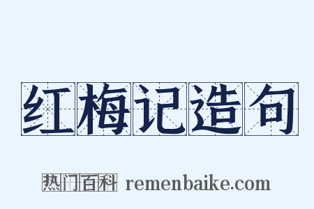 红梅记造句是什么意思的图片